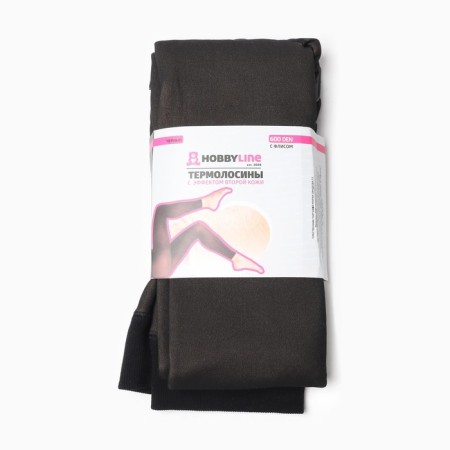 Microfiber thermoles with fleece "Second leather" 600 DEN, Black color, size 5-6