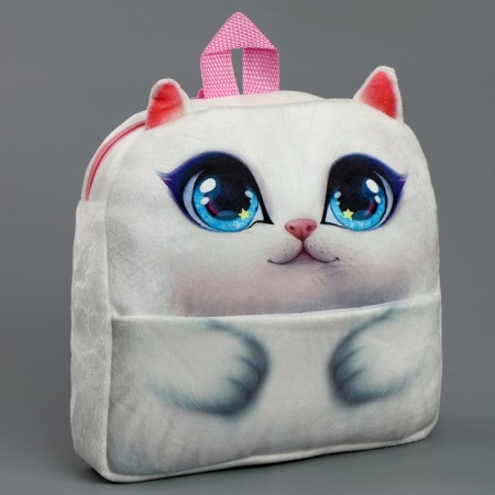Baby backpack for a girl "cat" with a heart-2