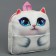Baby backpack for a girl "cat" with a heart