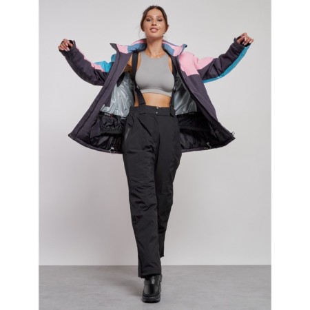 Ski jacket female winter, size 56, pink color-12