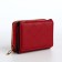 Women's wallet on the button, red color