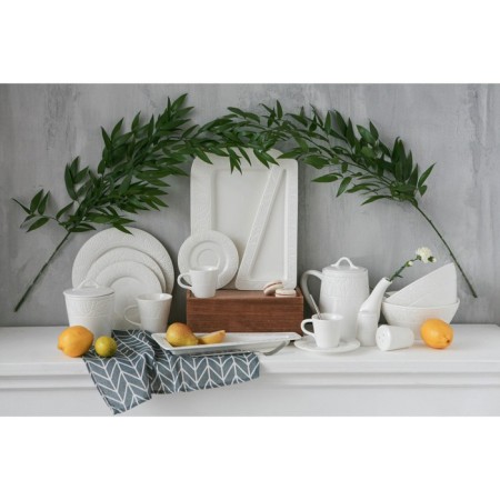 Tea couple Porcelain Magistro Crotone, 2 items: a 220 ml cup, a saucer d = 15 cm, white color-8
