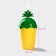 A plastic glass with a tube and a lid of the pineapple, 450 ml, yellow color