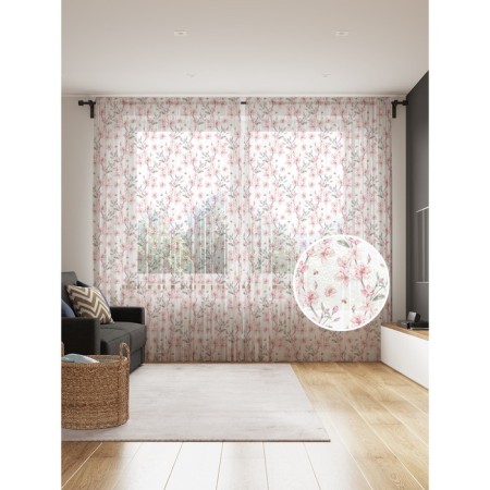 Photo "Pink Flowers", size 145x265 cm, 2 pcs