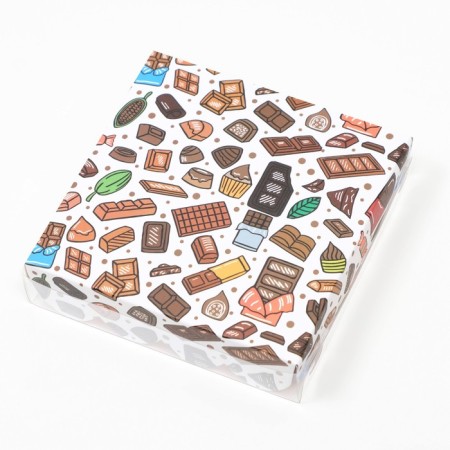 Box for cookies, "sweet party", 12 x 12 x 3 cm-1