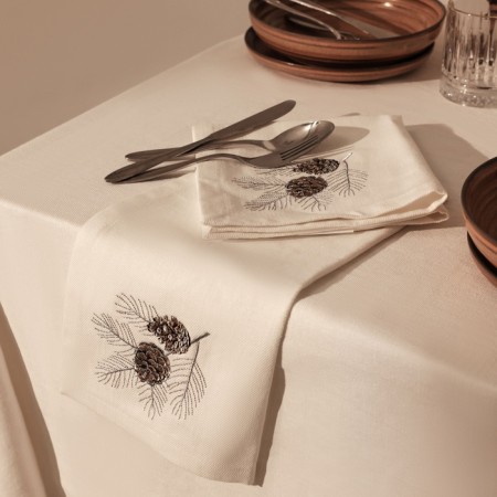 Set of napkins with embroidery SL Home "New Year" 40x40cm-2 pcs., Len 100%-5