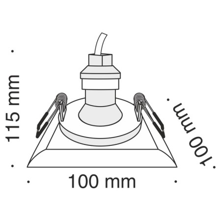 The built-in lamp Technical DL007-1-01-W, GU10, 1x35 W, 100x100x115 mm, white-1