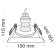The built-in lamp Technical DL007-1-01-W, GU10, 1x35 W, 100x100x115 mm, white