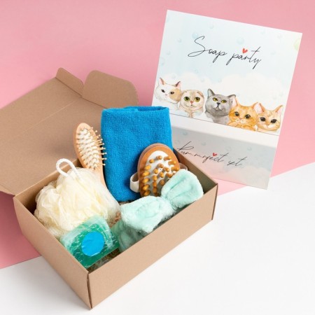 Set of Gift Ethel "Soap Party" towel and accessories