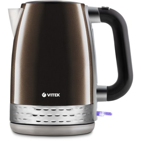 Electric kettle Vitek VT-7066, metal, 1.7 l, 2200 watts, bronze color
