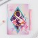 Set "March 8 Orchid in the Rhombus": A5 diary A5 80 sheets and eco -hand