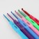 A set of hooks for knitting, with a plastic handle, d = 2.5-5 mm, 14 cm, 6 pcs, color colorful color