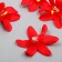 A bud on the leg for decoration "Lily Garden" red 6.5x6.5 cm