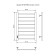 The electric heated towel “Sanprise” Aurora P8, 500x800 mm, left, chrome