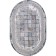 Oval carminer karmen hali quantum, size 195x290 cm, color Grey/Grey