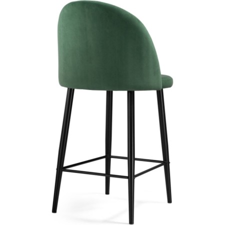 Metal amisore stool/velor, black/gray 48x53x95 cm-3