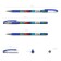 Ballic handle Erichkrause Colortouch Patchwork, node 0.7 mm, thin letter, rubber holder, rod with design, blue ink blue