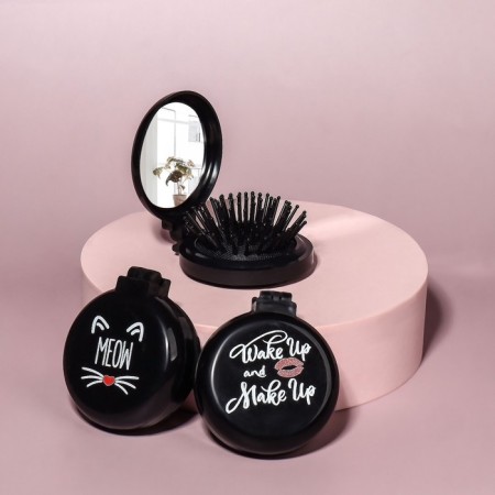 The comb is massage, folding, with a mirror, D = 6.5 cm, Mix drawing-4