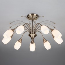 Светильник потолочный Eurosvet Ginevra 22080/9, E14, 9х40Вт, 700х700х370 мм, цвет бронза