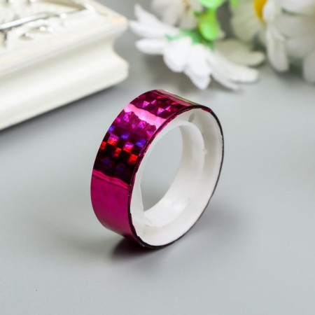 Adhesive ribbon decorative holographic, Sh-1,2 cm, D-2.4 m (set 12 pcs)-1