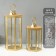 Climber metal, wood, lantern "Six faces" set 2 pcs 22.5x19.5x38; 22.5x26x55 cm