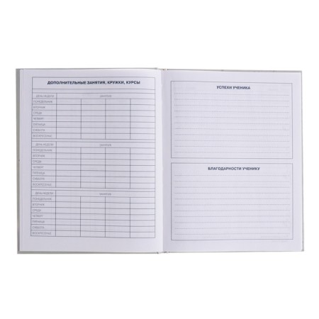 Diary for grades 1-4, solid cover "Kruglyash", glossy lamination, block 60g/m²-7