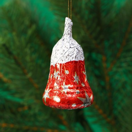New Year. Chocolate figure "Bell" on a thread, mix, 15 g-1