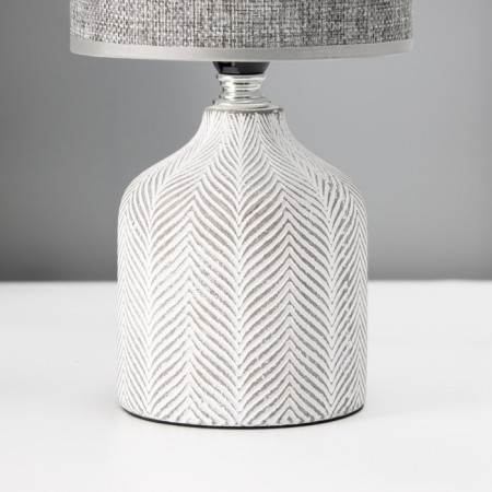 Hand lamp with lampshade Risalux "Sharon", E14, 40 W, white-gray, 13 × 13 × 27 cm-3