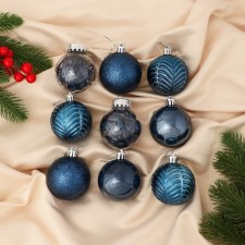 Set of balls plastic D-6 cm, 9 pcs 