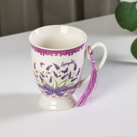 Ceramic lavender mug, 320 ml, color mix-5