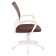 Armchair for operator Brabix Fly MG-396W, white plastic, mesh, brown TW-09A/TW-14C