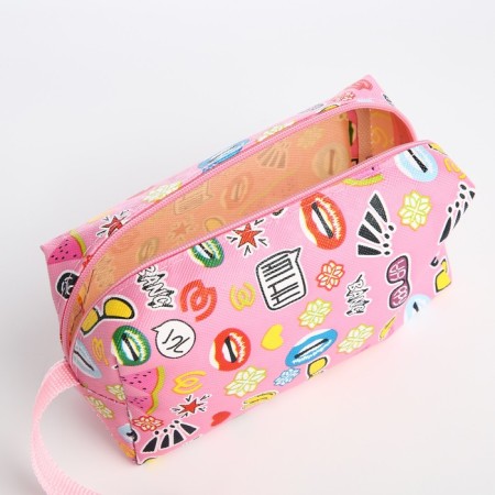 Lightning cosmetic bag, pink color-2