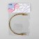 Handle for the bag "Reflected frame", metal, for a puncture, 13 × 9 cm, gold color