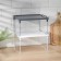 Standing on metal legs "Loft", 29.5 × 26 × 17.2 cm, white color