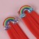 A set of patch curls "Rainbow", straight hair, on a hairpin, 2 pcs, 50 cm, red color/mix
