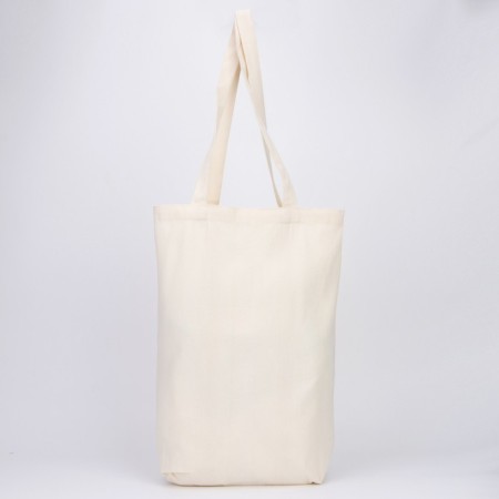 Bag-shope bulldog without lightning, without lining, 35x0.5x40 cm, beige color-4