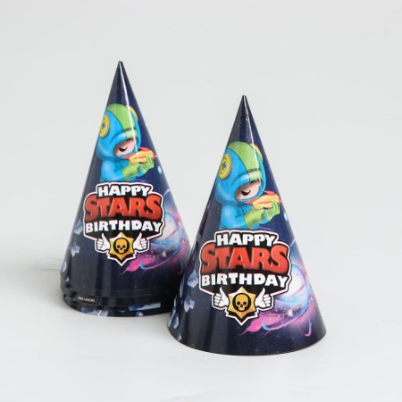 A disposable set of paper dishes Happy Birthday ", Stars-5