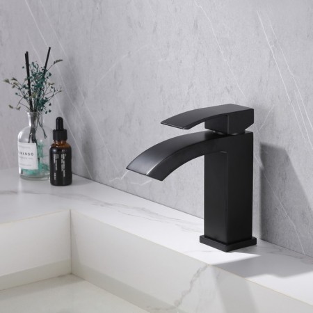 ABBER WASSERFALL AF8610B shell mixer, single -leaf, pour 160 mm, black-1