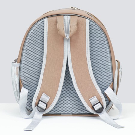 Backpack for carrying "cat", transparent, 32 x 21 x 35 cm, beige-4