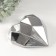 Souvenir Ceramics "Heart 3d Branch" silver 15x15x5 cm