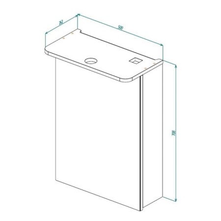 SANSTAR suspension wardrobe "Universal 50" with white light-4