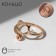 Ring "Kitheka" face, color gold, dimensionless