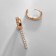 Earrings with rhinestones Xuping opening, white color in pink gold