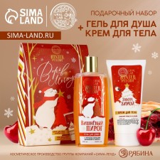 Gift set of cosmetics, shower gel 250 ml and body cream 200 ml, Winter Melody by Ural Lab