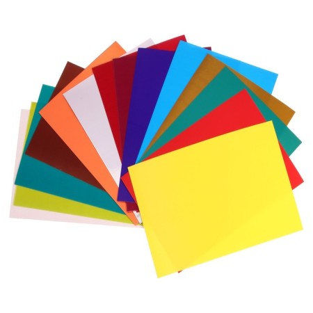 Cardboard of color A4, 15 sheets, 15 colors, in the Rainbow folder, coated 230 g/m2-5