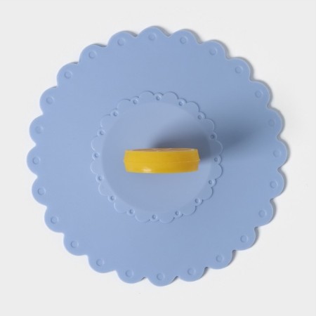Silicone lid Silicone Dolyana "Lemon", D = 11 cm, Blue color-2