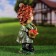 Garden figure "Dwarf with a basket of mushrooms" 17x35cm