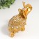 Souvenir Polystone "The Golden Elephant in the rich Popon" 11x5x9 cm