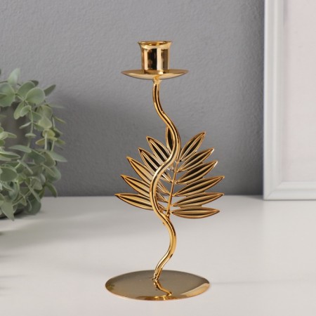 Summary Metal for 1 candle "Fern sheet" D-2 cm 9x9x21 cm-3