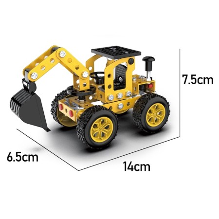 Metal designer "Construction equipment", 6 assembly options, 146 parts-1